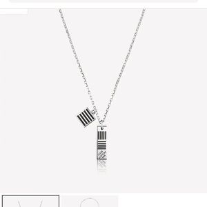 Louis Vuitton Damier Silver Chain Necklace